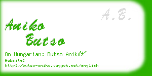aniko butso business card